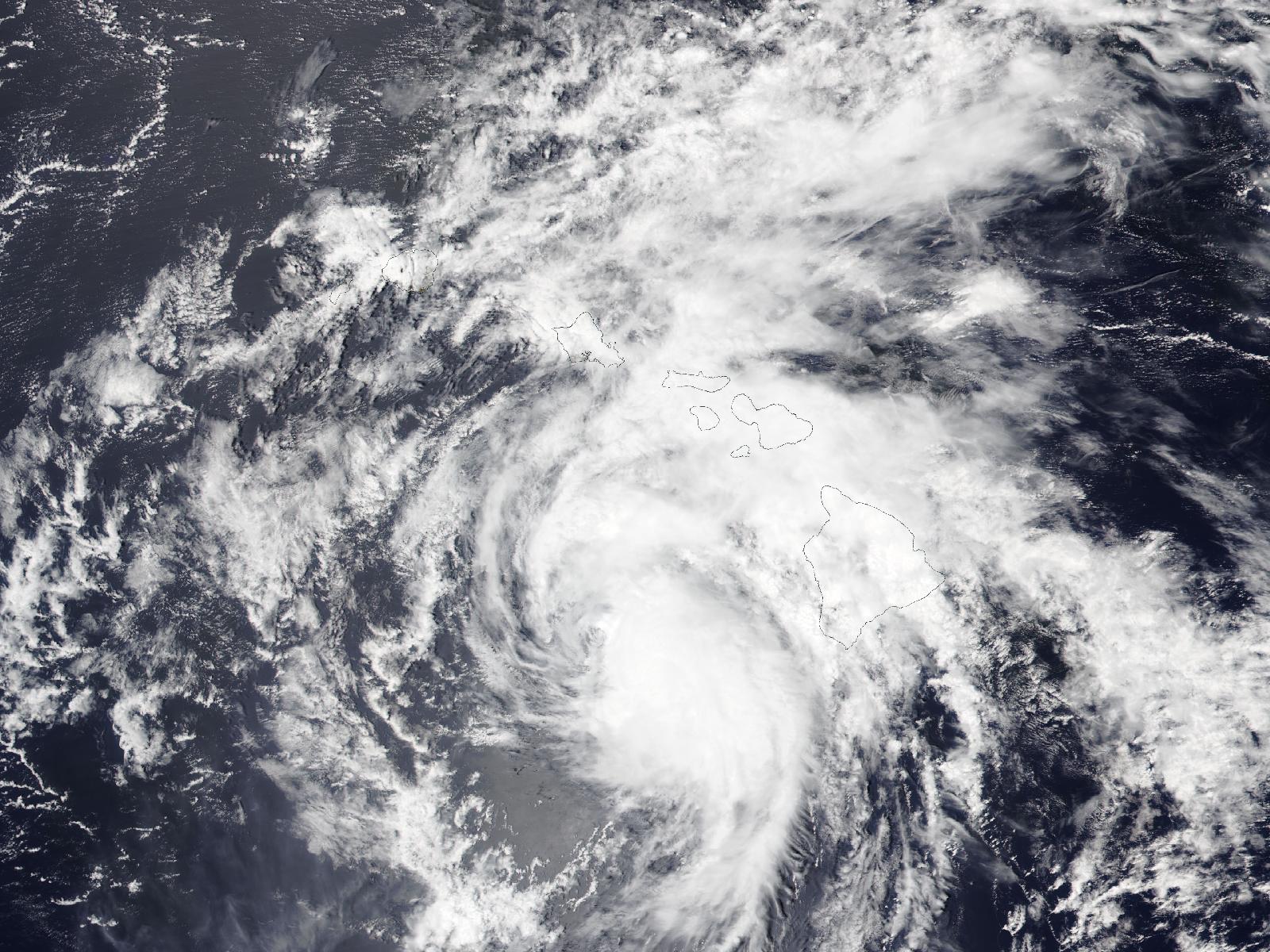 Satellite photo of Hurricane Hone (2024)